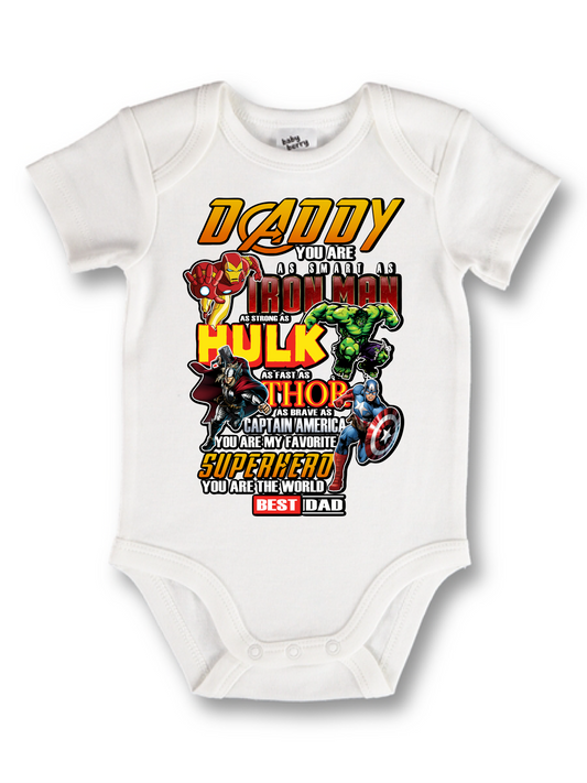 Superhero Dad onesie